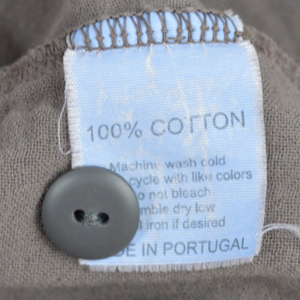 Parachute 100% Cotton Sleep Shirt In Grey Color Womens Sz Large READ Stains - Picture 5 of 12